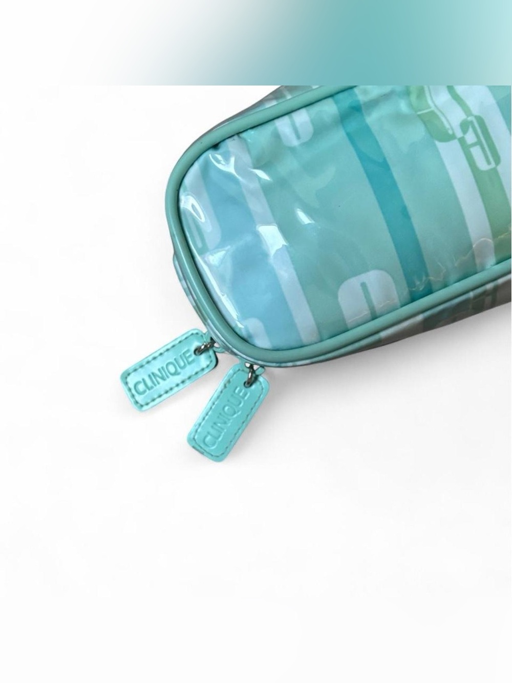 Vintage Y2K Clinique Mint Green Logo
Cosmetic Bag PVC Makeup Travel - Picture 3 of 8